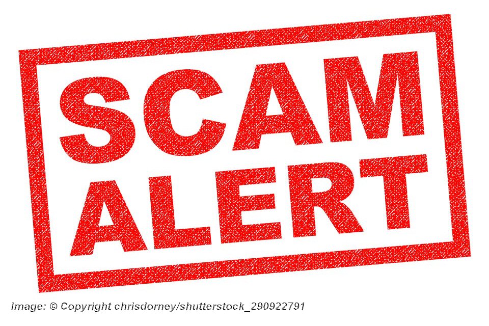 Red Scam Alert - Image: © Copyright chrisdorney/shutterstock