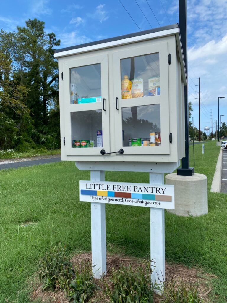 Little Free Pantry is now available at the Lewes Public Library (photo courtesy, Lewes Public Library)