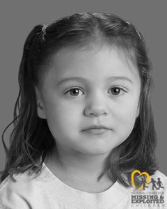 The images being released are facial reconstructions created by NCMEC Forensic Artists which depict what the child may have looked like prior to her death.