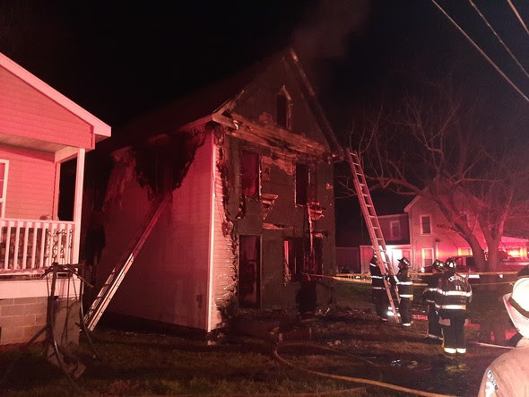 Suspected arson in Crisfield (photo courtesy of Maryland State Fire Marshal's Office)