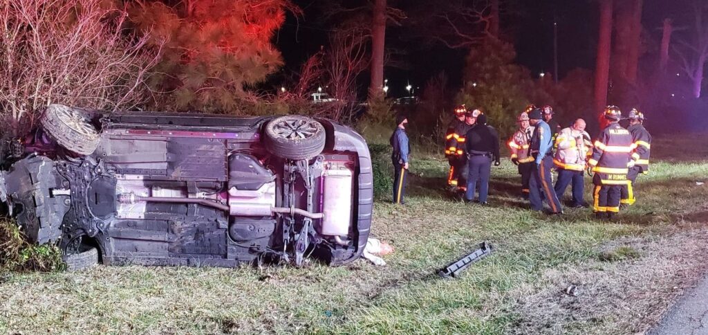 Crash on Route 113 Jan. 27, photo courtesy of Millsboro Fire Co.