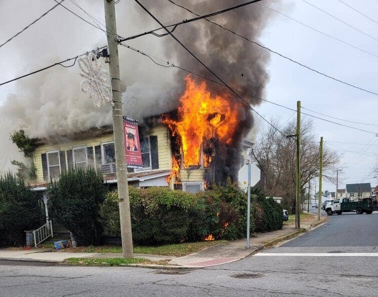 House fire, Preston Md. Jan. 5 2021 photo courtesy of the Maryland Fire Marshals Office