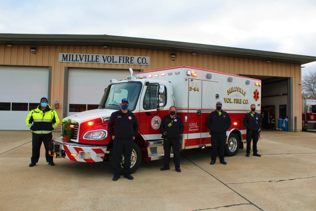 Photo courtesy of Millville Volunteer Fire Company - new ambulance