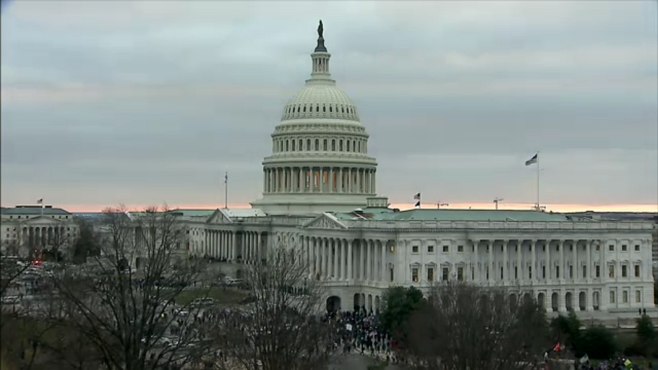 US Capitol building, Washington DC Wed. Jan. 6th, 2021 (screenshot of livestream camera)