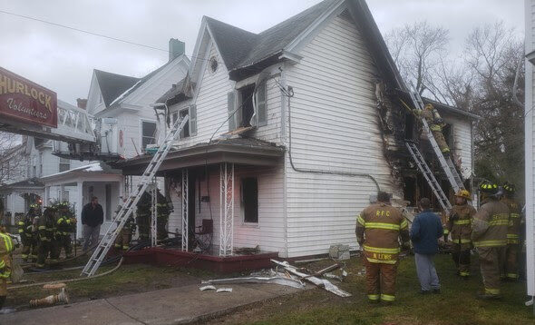 Cambridge house fire, photo courtesy Md. Fire Marshal
