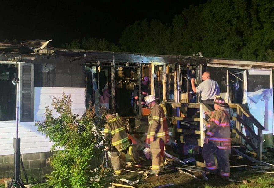 Trailer fire early Tuesday morning (photo courtesy of Selbyville Volunteer Fire Co.)