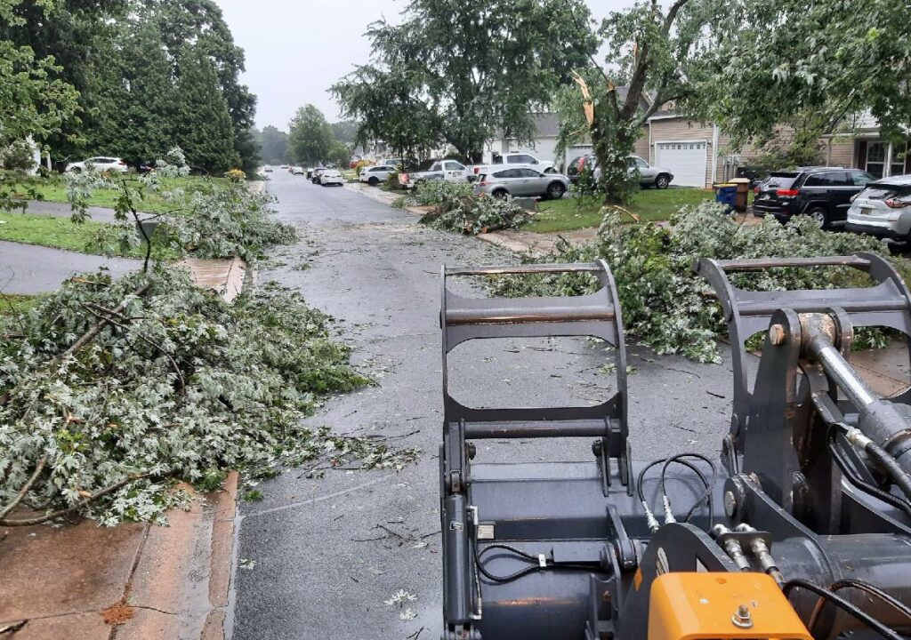 Storm Damage in Milford, Marshall Commons off Marshall St. (photo courtesy of City of Milford)