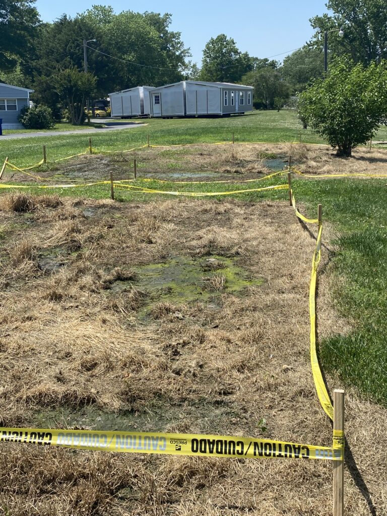 A section of the Donovan Smith Mobile Home Park off Savannah Road (photo provided by Sussex County Councilman Mark Schaeffer)