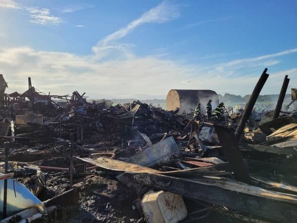 Talbot County barn fire (photo courtesy of Md. State Fire Marshal's Office)