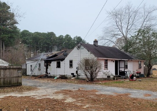 Salisbury House Fire (photo courtesy of Maryland State Fire Marshal's Office)