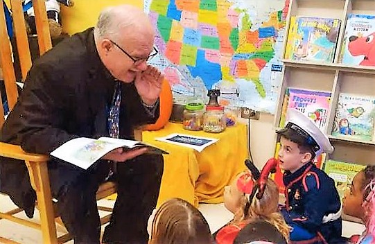 Superintendent Dr. Kevin Fitzgerald visits a classroom - Photo courtesy of Caesar Rodney School District