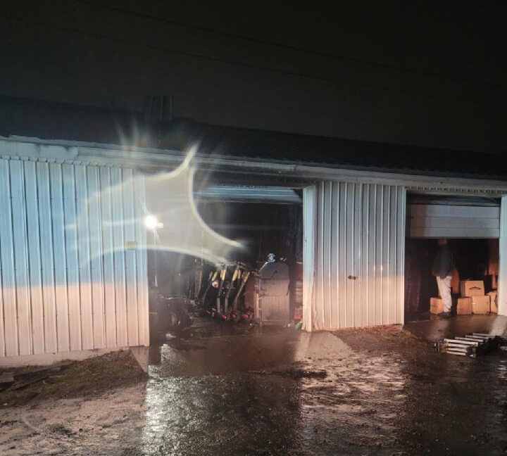 Salisbury storage unit fire (photo courtesy of Md. State Fire Marshal's Office)