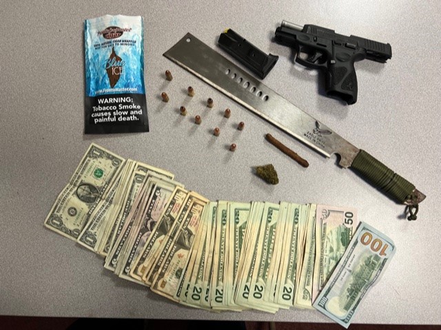 Photo courtesy of Seaford Police - gun, other items found during arrest Sun. Feb. 20th