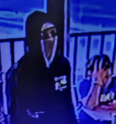 Surveillance photo of suspect taken from front, robbery, Millsboro Dairy Queen (photo courtesy of Millsboro Police)