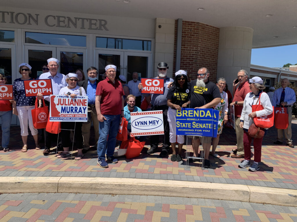 Delegates to the Delaware Republican Convention in Rehoboth Beach organized for a parade Saturday in Rehoboth Beach (photo courtesy of Delaware GOP)
