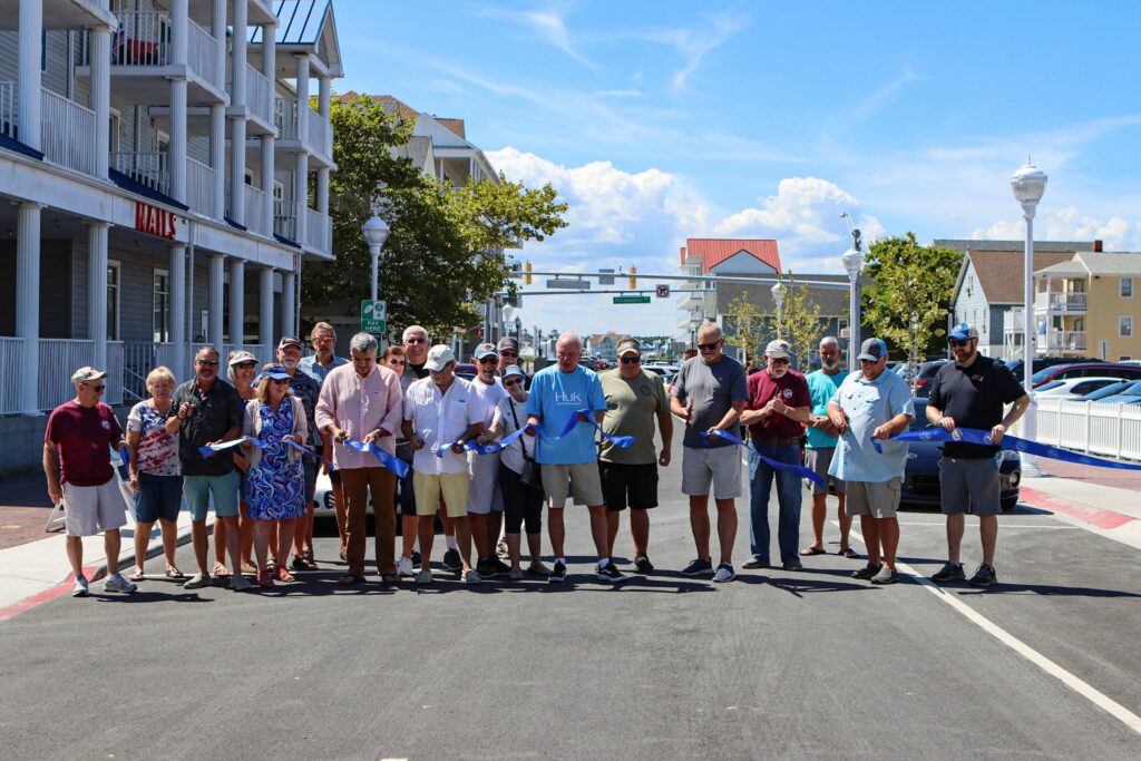 Somerset St. Streetscape project was opened with a ribbon cutting event Aug. 14th (photo shared by Town of Ocean City on Facebook)