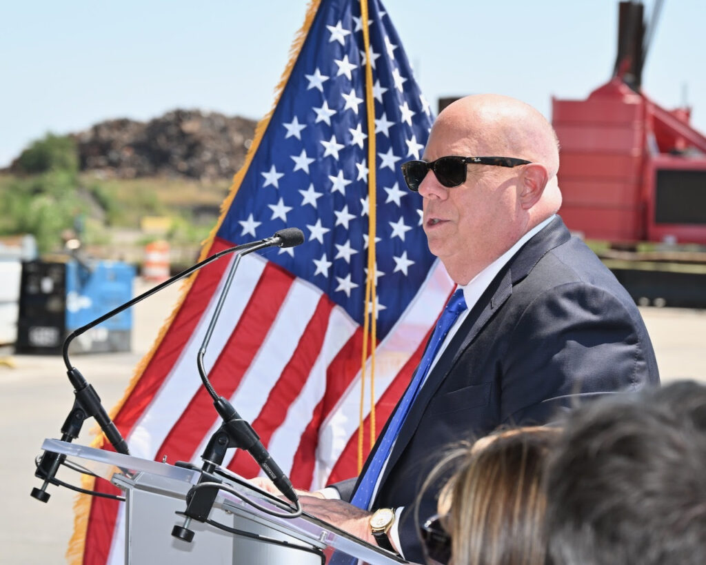Md. Gov. Larry Hogan took part in an announcement related to offshore wind job opportunities Wednesday (photo courtesy of Gov. Larry Hogan's office)
