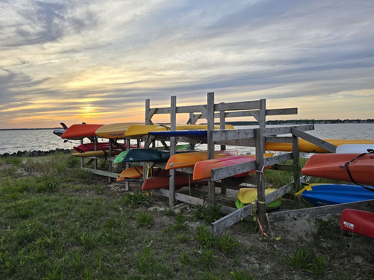 Sunset at the Rehoboth Bay Sailing Club in Dewey Beach