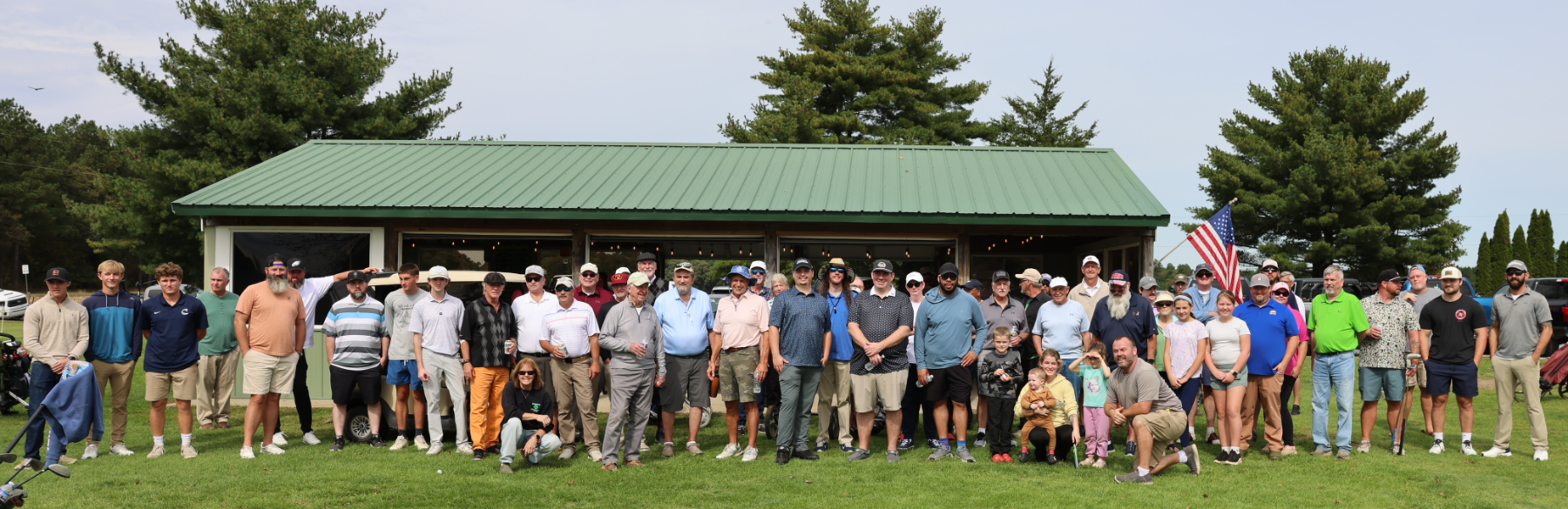 Goober Golf players and families gathered at Stenger’s Shamrock Farms Par 3 in Milton
