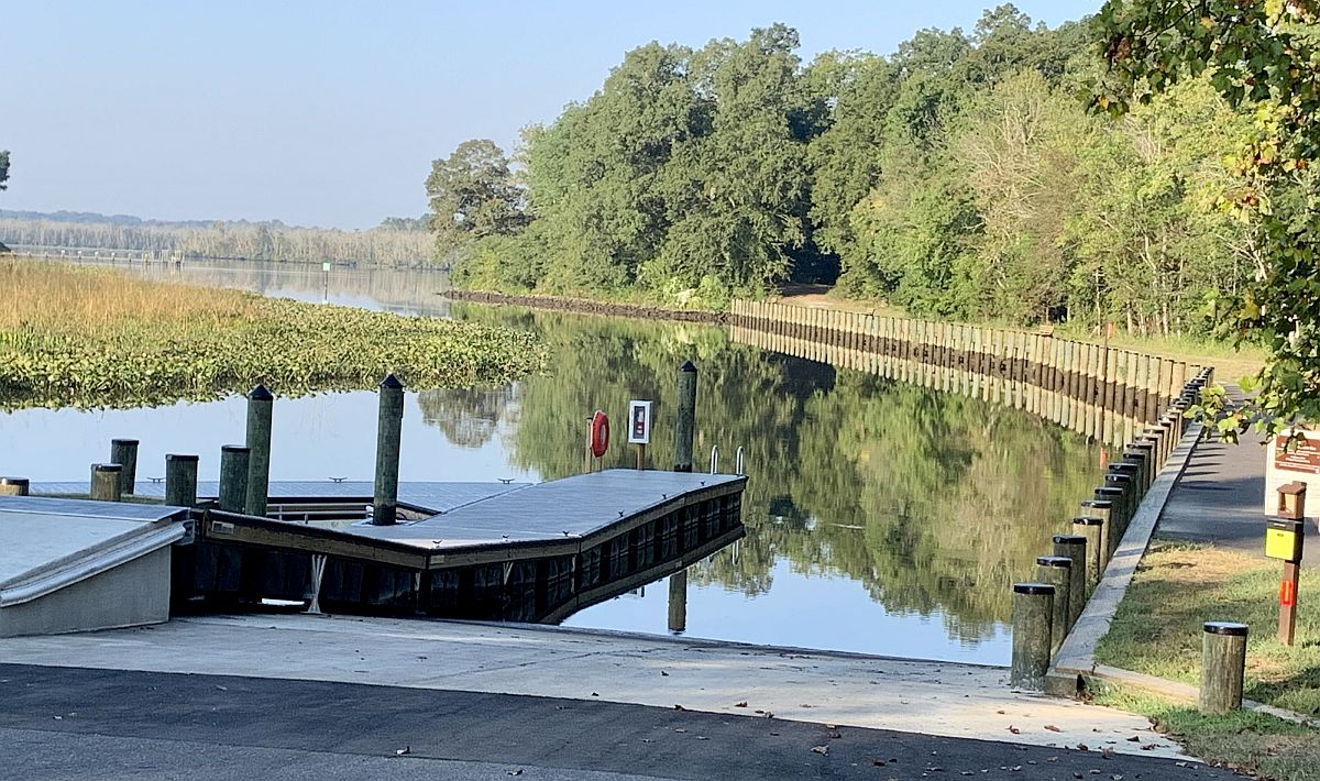 Boat ramp at Martinak State Park near Denton, Maryland