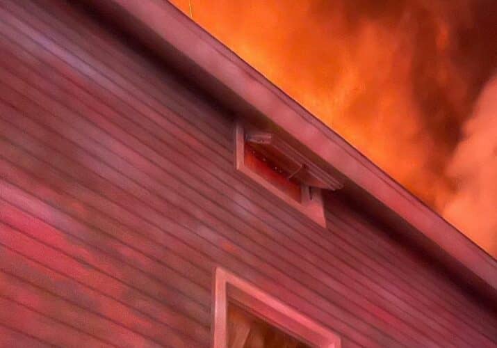 Fire on East Bayberry Road in Middlesex Beach / Image courtesy Bethany Beach VFC