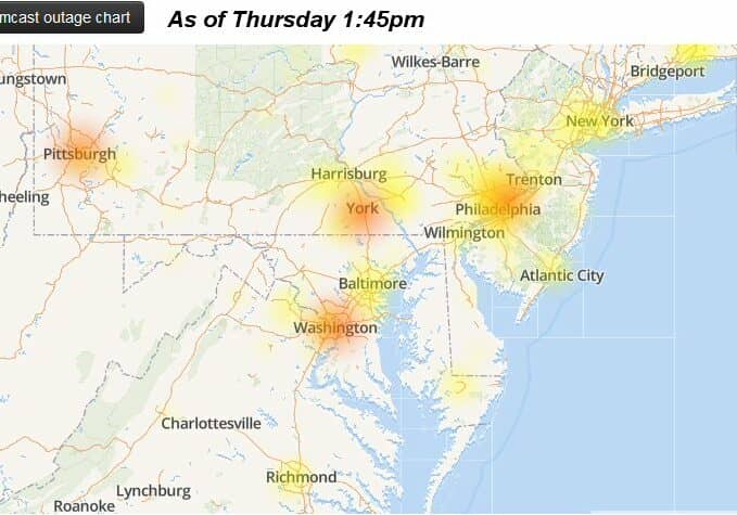 Image courtesy of Down Detector