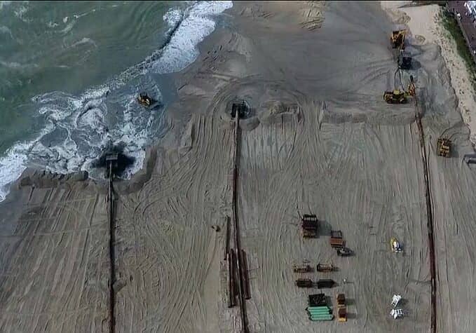 Screen shot from Bethany Beach replenishment video