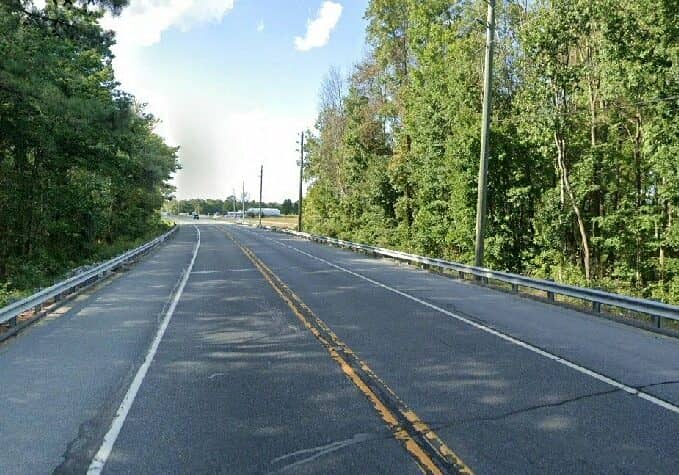 Route 404 west of Woodenhawk Road west of Greenwood / Image courtesy DSP
