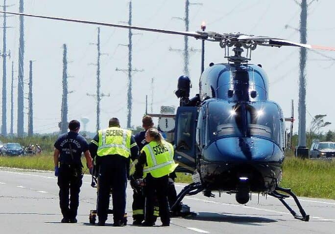 Trooper 2 taking patient to Christiana/Image courtesy Rehoboth Beach VFC