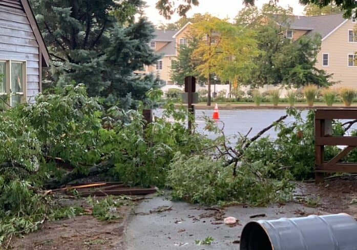 Storm damage this morning at Grove Park in Rehoboth Beach / Image courtesy Lex Felker