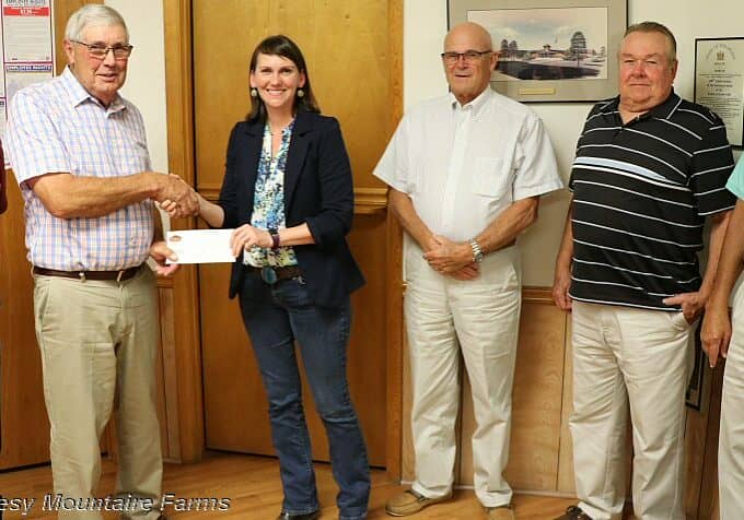 Left to Right: Selbyville Town Councilman Richard Duncan, Mayor Clifton Murray, Amanda Irwin with Mountaire Farms, and Councilmen Clarence “Bud” Tingle, Frank Smith, and Jay Murray.