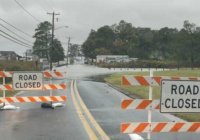 High water on River Road in Oak Orchard / Image courtesy IRVFC