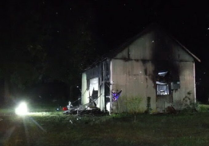 Garage fire - Greensboro Road, Greensboro, MD / Image courtesy Maryland State Fire Marshal