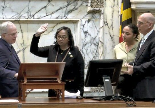 Swearing-in of Maryland House Speaker Joseline Pena-Melnyk (Del - Prince George's County) during a Special Session Tuesday / Photo courtesy Maryland.gov