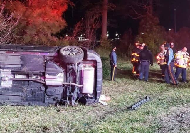 Crash on Route 113 Jan. 27, photo courtesy of Millsboro Fire Co.