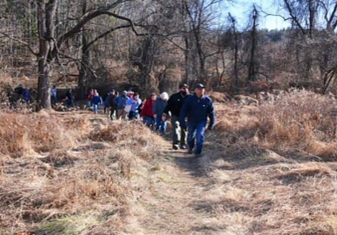 Image courtesy MD Natural Resources - Lt. Gov. Boyd K. Rutherford joins a First Day Hike at Patuxent River State Park, Jan. 1, 2020. Photo by Joe Andrucyk