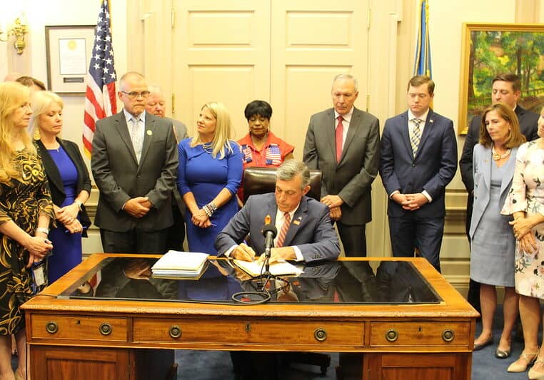 Gov. John Carney Thursday signed six gun-related bills into law (photo courtesy of the Office of Gov. John Carney)