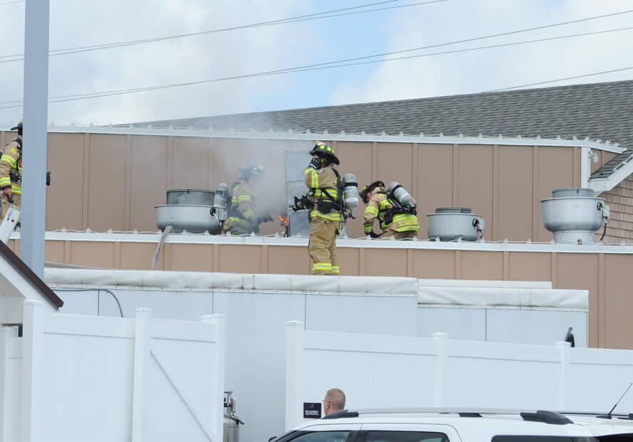 Thompson Island Brewing Company fire - photo courtesy of Chuck Snyder, Rehoboth Beach Vol. Fire Co.