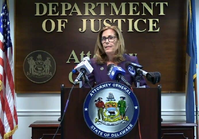 AG Kathy Jennings-podium