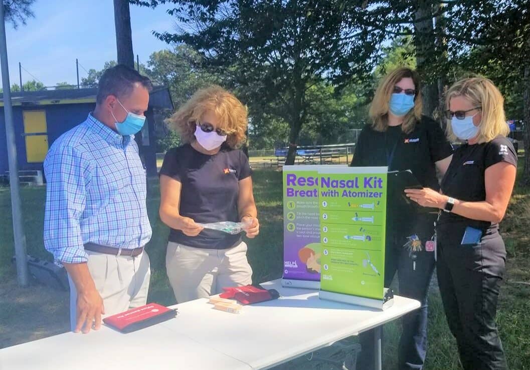 Insurance Commissioner Navarro, Amy Kevis from Aquila, Trish Hill and Liddy Garcia-Bunuel with the Community Response Team