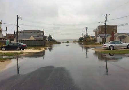 Archive Image:  Bay flooding Reed Street in Dewey / Image © TOD/TJ