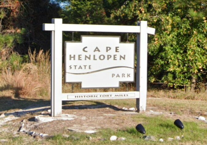 Cape Henlopen St Park Sign