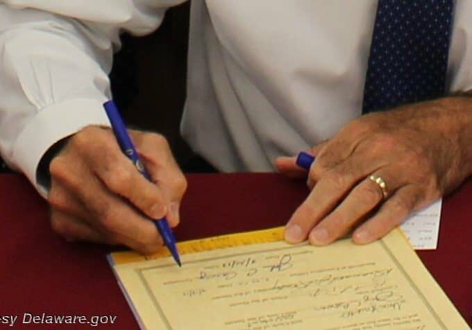 OLD  DE Gov John Carney-Bill Signing