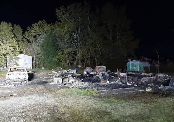 Federalsburg house fire, Mon. Nov. 2 2020 (photo courtesy of Maryland State Fire Marshal's Office)