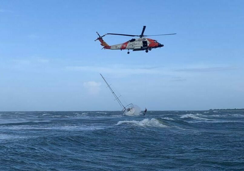 Photo courtesy of US Coast Guard (sailboat aground, Chincoteague Inlet)