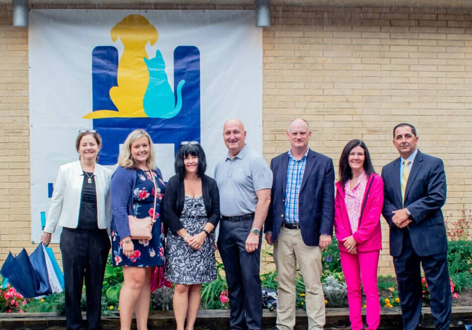Anne Cavanaugh, Alisa Graves, Representative Kim Williams, Senator Jack Walsh, Patrick Carroll, Michele Ahwash, and Nello Paoli (photo courtesy of Delaware Humane Animal Partners)