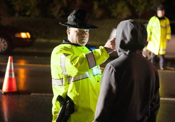 DUI checkpoint Newark, Rt 72 & Old Baltimore Pike, Multi Agency DUI Checkpoint Strikeforce . Photo by: Gene Shaner
