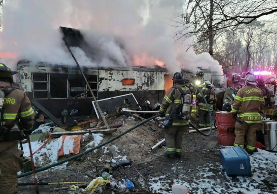 Fire on Power Plant Road Jan. 24th (Photo courtesy of Dagsboro Vol. Fire Co.)