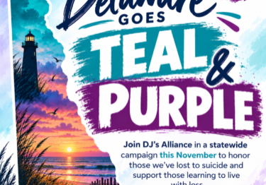 Delaware Teal & Purple Awareness Graphic 2026