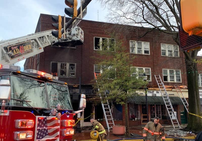 Fatal fire, Loockerman St. & S. New Street (photo courtesy of Dover Police Department / Dover Fire Department)